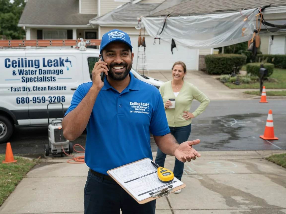 Ceiling Leak Cleanup Dougherty, IA FAQs